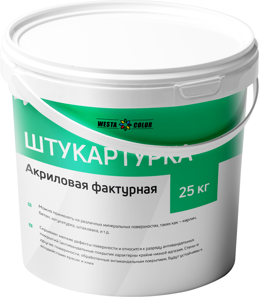 Акриловая фактурная штукатурка, 15 кг. 